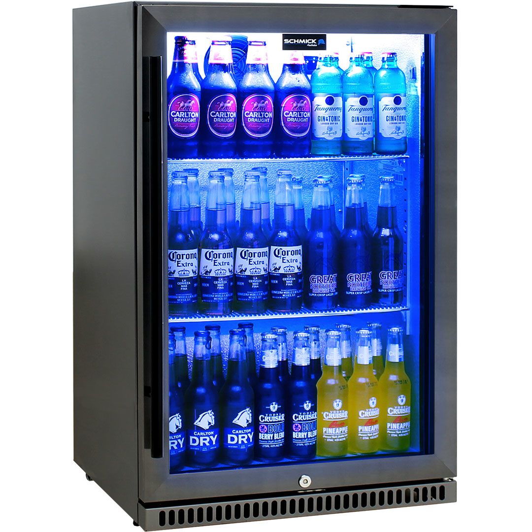 Schmick Black Stainless Steel Bar Fridge