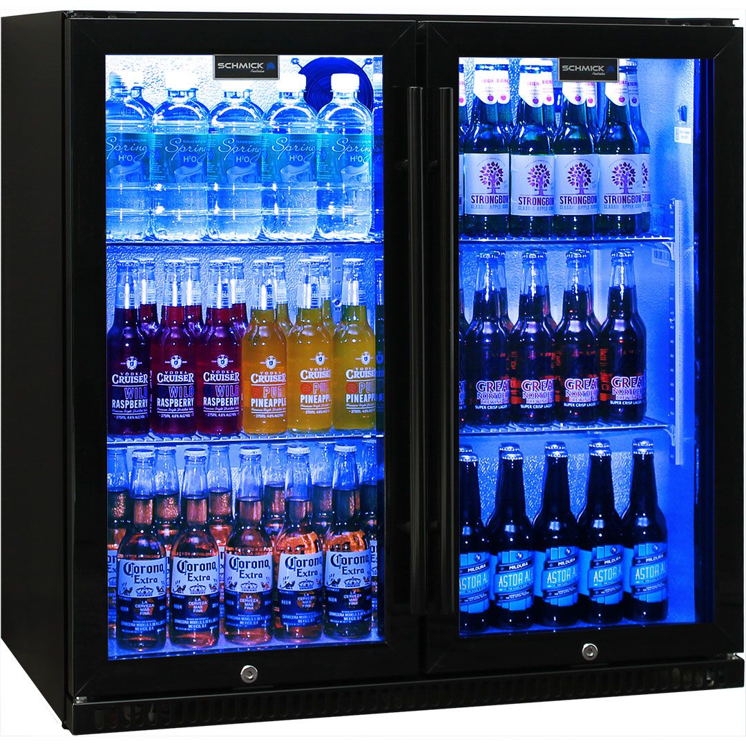 Schmick Black Bar Fridge 2 Door